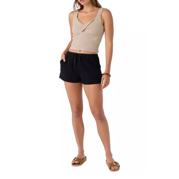O'Neill Brenda Mid Ride Double Gauze Crinkle Shorts - Picture 1 of 5
